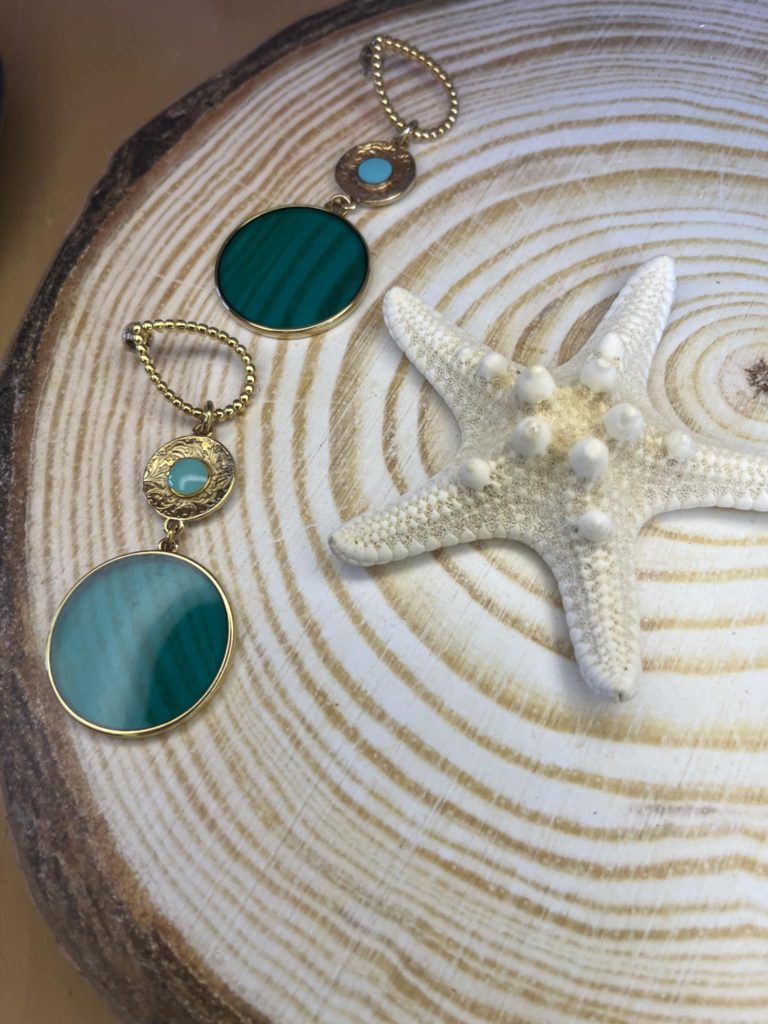 ✨ UShine.gr: Boho Σκουλαρίκια Τιρκουάζ No 225