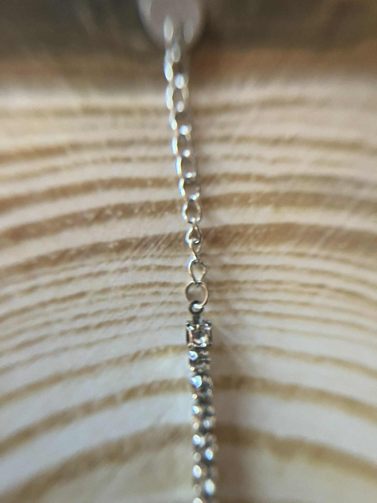 ✨ UShine.gr: Ατσάλινο Βραχιόλι με Ζιρκόνια & Κρεμαστά Καρδούλες No 157