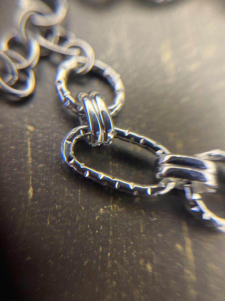 ✨ UShine.gr: Αντικέ Ατσάλινο Βραχιόλι με Οβάλ Κρίκους No 182