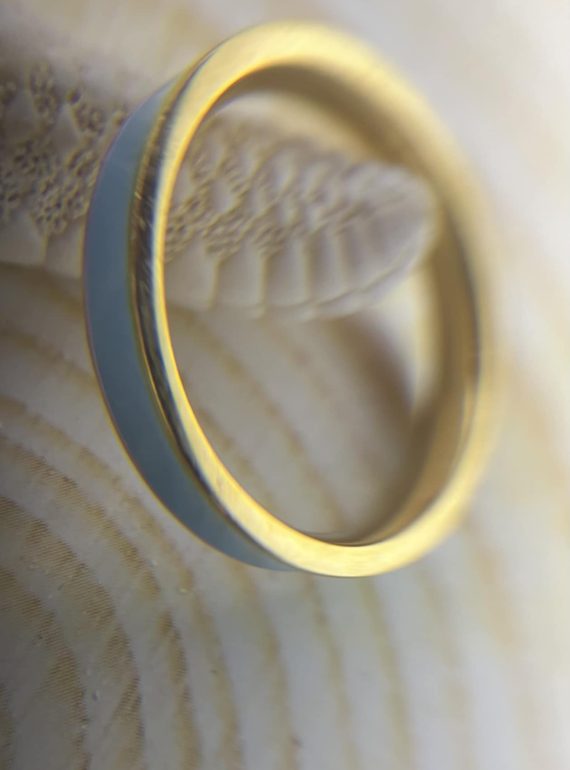 ✨ UShine.gr: Ατσάλινο Δαχτυλίδι Τιρκουάζ Εμαγιέ No 232