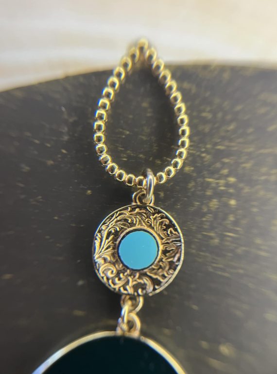 ✨ UShine.gr: Χειριοποίητα Boho Σκουλαρίκια Τιρκουάζ No 225