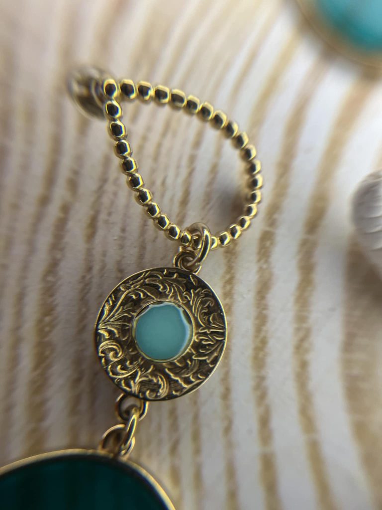 ✨ UShine.gr: Boho Σκουλαρίκια Τιρκουάζ No 225