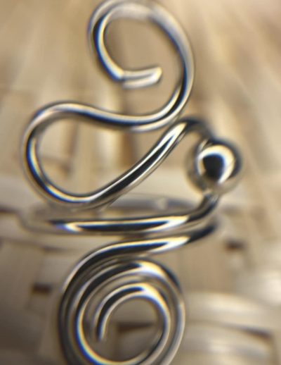 ✨ UShine.gr: Ατσάλινο Δαχτυλίδι Σπείρες Silver No 236