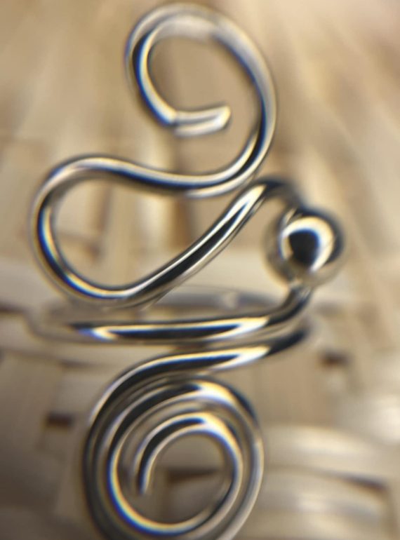 ✨ UShine.gr: Ατσάλινο Δαχτυλίδι Σπείρες Silver No 236