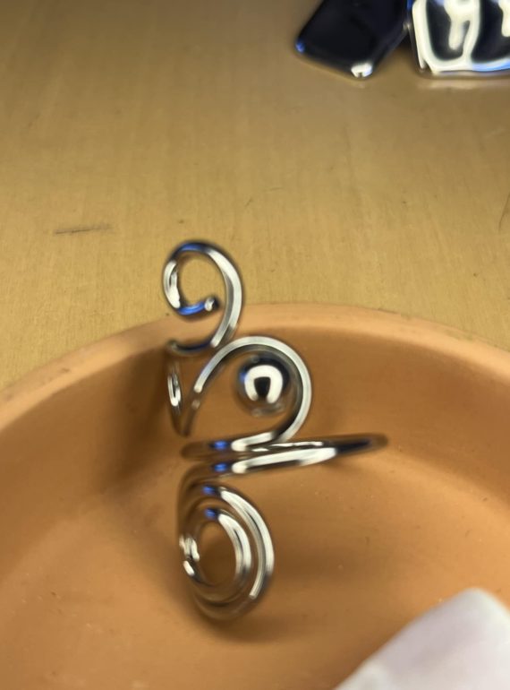 ✨ UShine.gr: Ατσάλινο Δαχτυλίδι Σπείρες Silver No 236