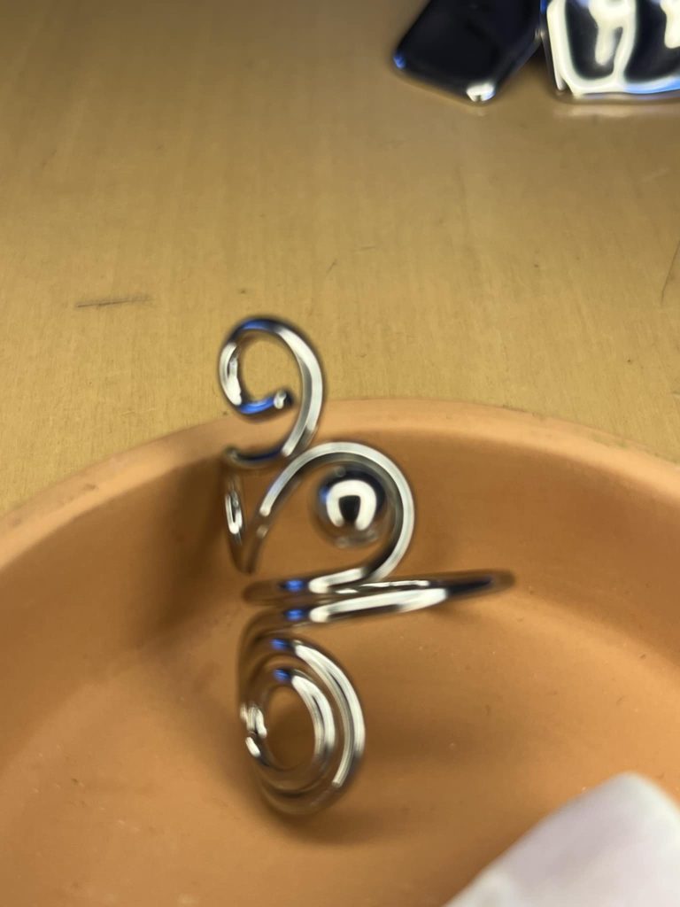 ✨ UShine.gr: Ατσάλινο Δαχτυλίδι Σπείρες Silver No 236