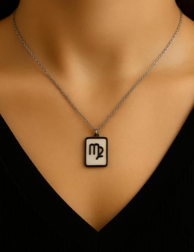 ✨ UShine.gr: Κολιέ Παρθένος από ατσάλι σε ασημί No 247