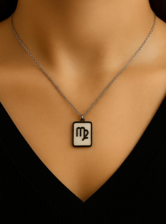 ✨ UShine.gr: Κολιέ Παρθένος από ατσάλι σε ασημί No 247