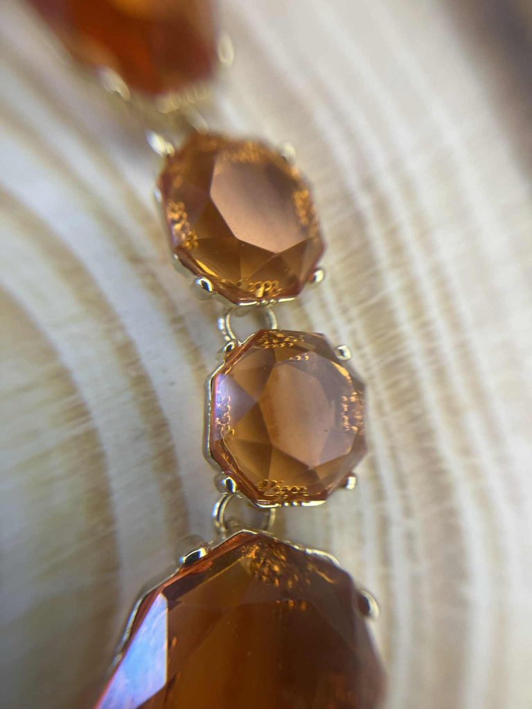 ✨ UShine.gr: Statement κολιέ με πορτοκαλί κρυστάλλους No 1200