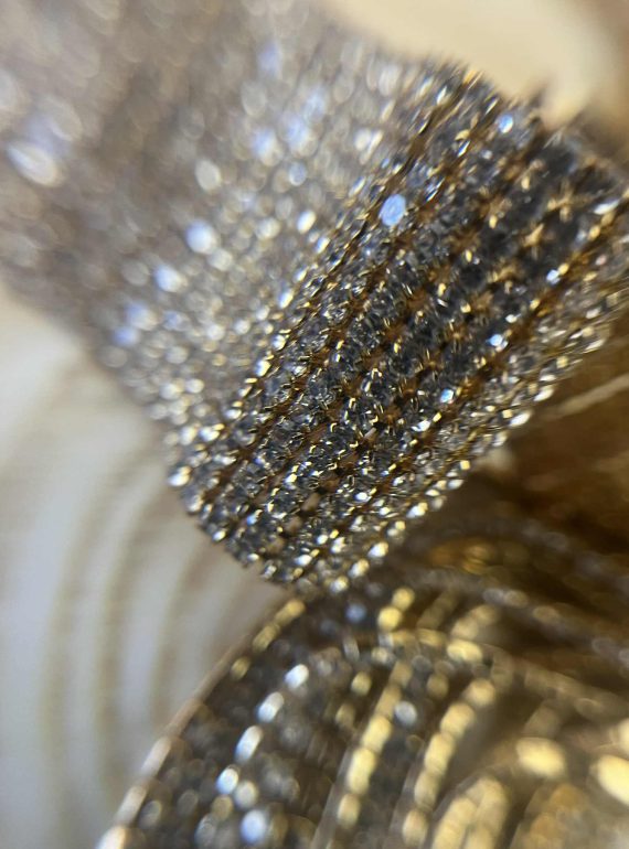 ✨ UShine.gr: Χειροποίητο λαμπερό choker με κρόσσια strass σε χρυσό No 1202