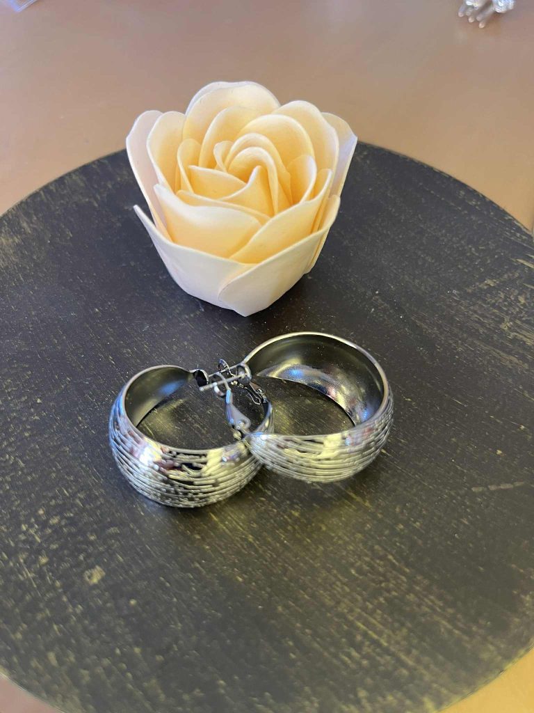 ✨ UShine.gr: Ατσάλινοι κρίκοι με σκαλιστό σχέδιο – Silver Shine No 1203