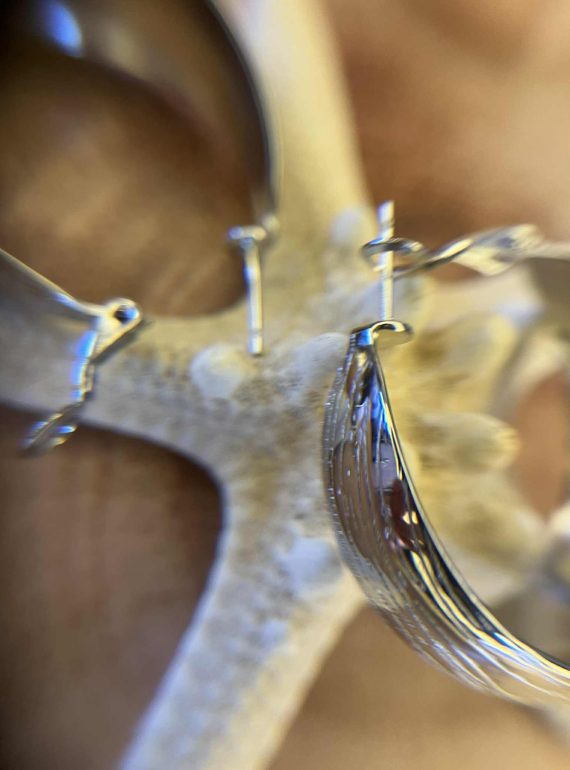 ✨ UShine.gr: Ατσάλινοι κρίκοι με σκαλιστό σχέδιο – Silver Shine No 1203