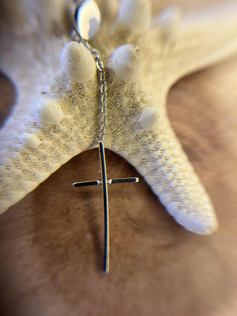 ✨ UShine.gr: Minimal Σκουλαρίκια με Σταυρό από Ατσάλι No 1204