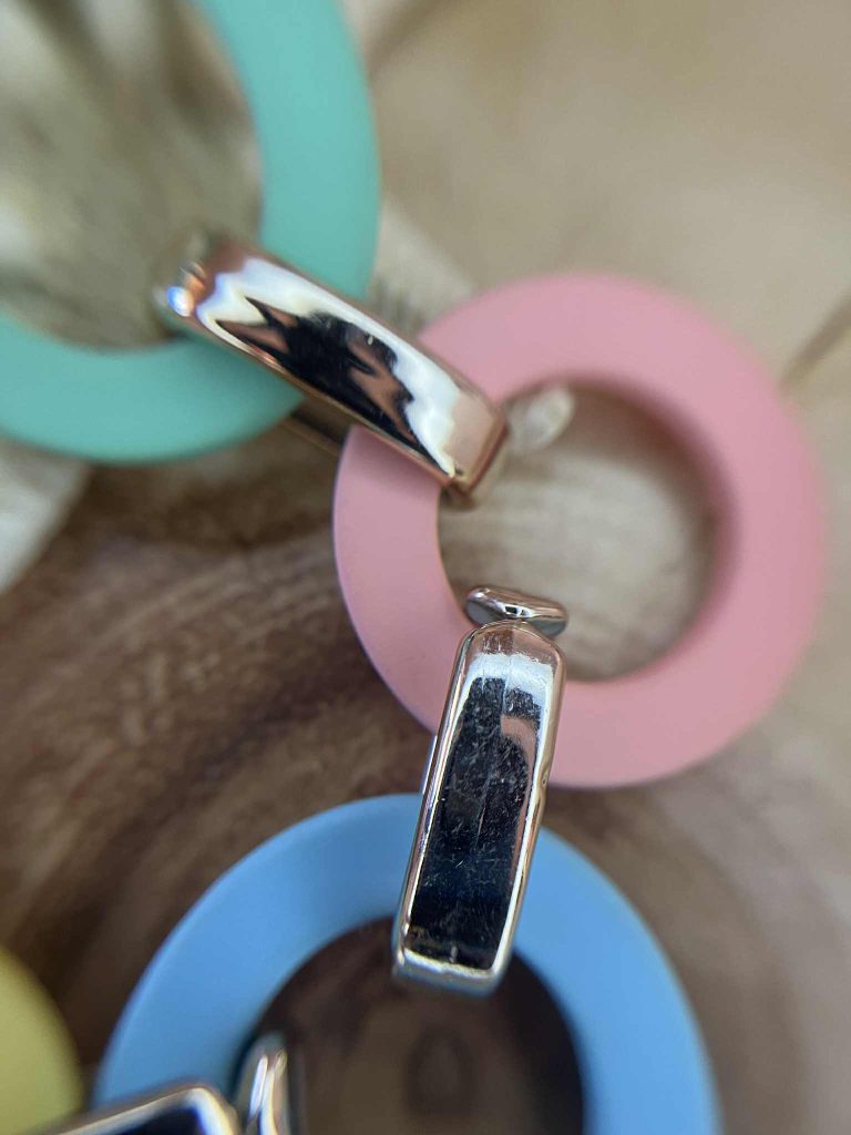 ✨ UShine.gr: Πολύχρωμο βραχιόλι με παστέλ κρίκους No 1220