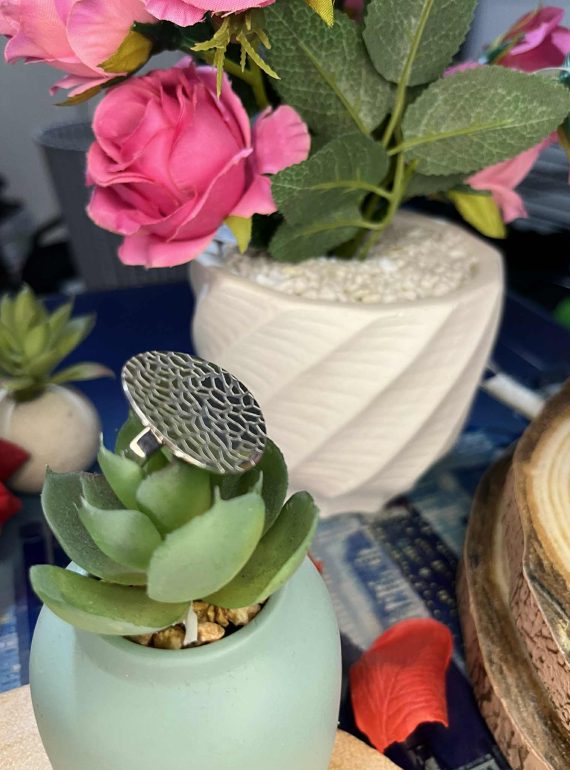 ✨ UShine.gr: Ατσάλινο δαχτυλίδι με ανάγλυφο σχέδιο No 1227