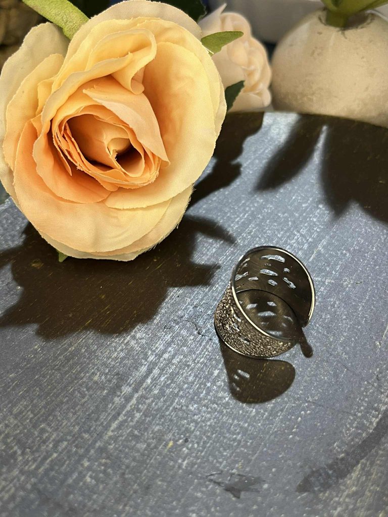 ✨ UShine.gr: Ατσάλινο δαχτυλίδι Coral Lace No 1230