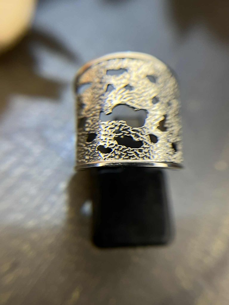 ✨ UShine.gr: Ατσάλινο δαχτυλίδι Coral Lace No 1230