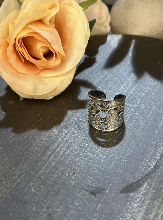 ✨ UShine.gr: Ατσάλινο δαχτυλίδι Coral Lace No 1230