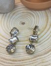 ✨ UShine.gr: Χειροποίητα κυματιστά κρεμαστά σκουλαρίκια με διάφανα κρύσταλλα No 1238