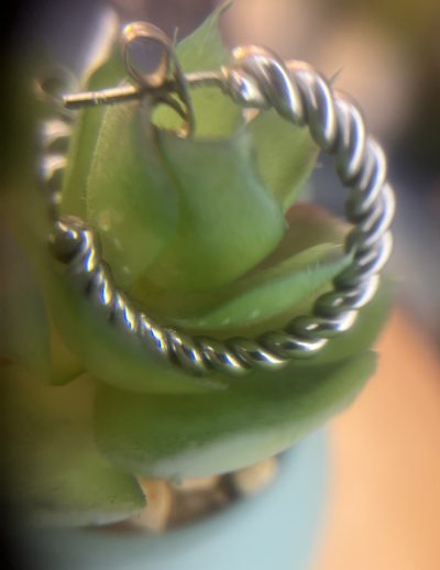 ✨ UShine.gr: Ατσάλινα στριφτά κρίκοι minimal σχεδίασης No 1246