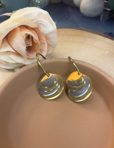 ✨ UShine.gr: Ατσάλινα σκουλαρίκια multi-layer σε χρυσό & ασημί No 1247