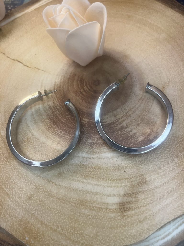 ✨ UShine.gr: Ατσάλινοι κλασικοί κρίκοι σε minimal γραμμή No 1251