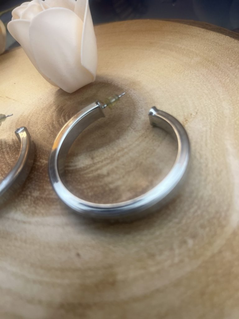 ✨ UShine.gr: Ατσάλινοι κλασικοί κρίκοι σε minimal γραμμή No 1251