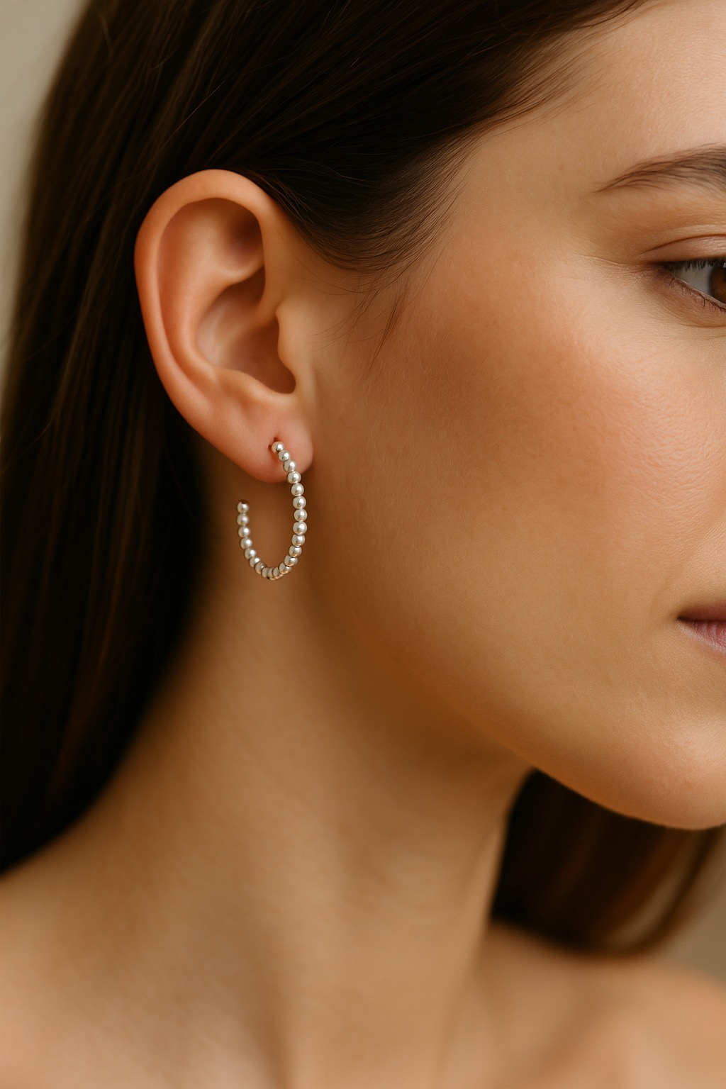 ✨ UShine.gr: Ατσάλινοι beaded κρίκοι σε minimal chic γραμμή No 1256