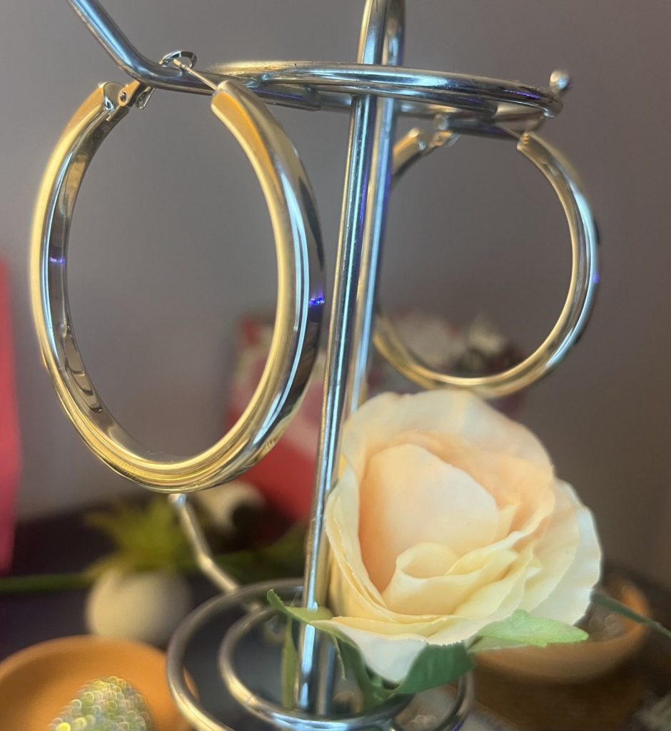 ✨ UShine.gr: Ατσάλινοι chunky κρίκοι σε καθρέφτη γυαλιστερό φινίρισμα No 1258