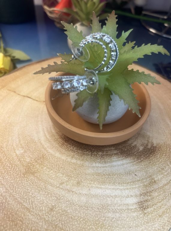 ✨ UShine.gr: Ατσάλινα σκουλαρίκια κρίκοι με τριπλή σειρά λαμπερών zircon No 1263