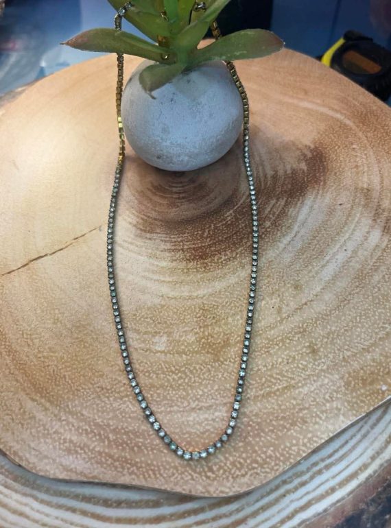 ✨ UShine.gr: Κολιέ tennis με διάφανα ζιργκόν No 1283