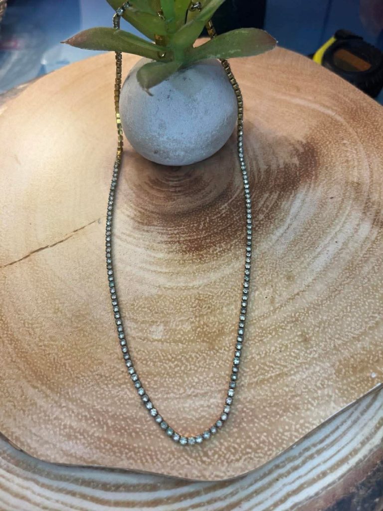 ✨ UShine.gr: Κολιέ tennis με διάφανα ζιργκόν No 1283