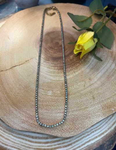 ✨ UShine.gr: Κολιέ tennis με διάφανα ζιργκόν No 1283