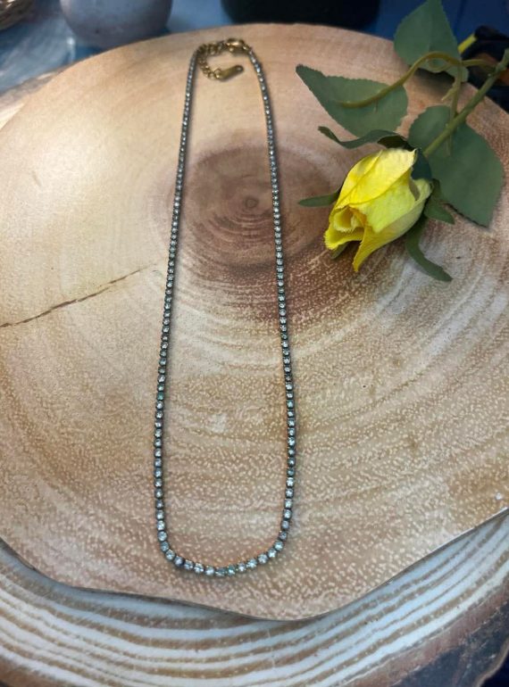 ✨ UShine.gr: Κολιέ tennis με διάφανα ζιργκόν No 1283