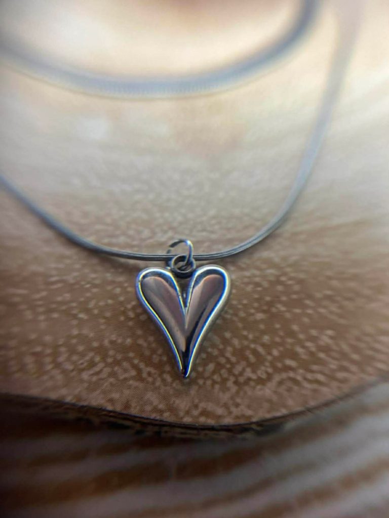 ✨ UShine.gr: Κολιέ διπλής σειράς με καρδιά No 1284