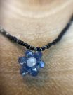 ✨ UShine.gr: Χειροποίητο κολιέ με μπλε λουλούδι No 1285