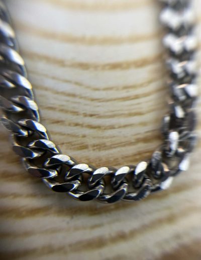 ✨ UShine.gr: Ατσάλινο κολιέ chunky αλυσίδα με γυαλιστερό φινίρισμα No 1298