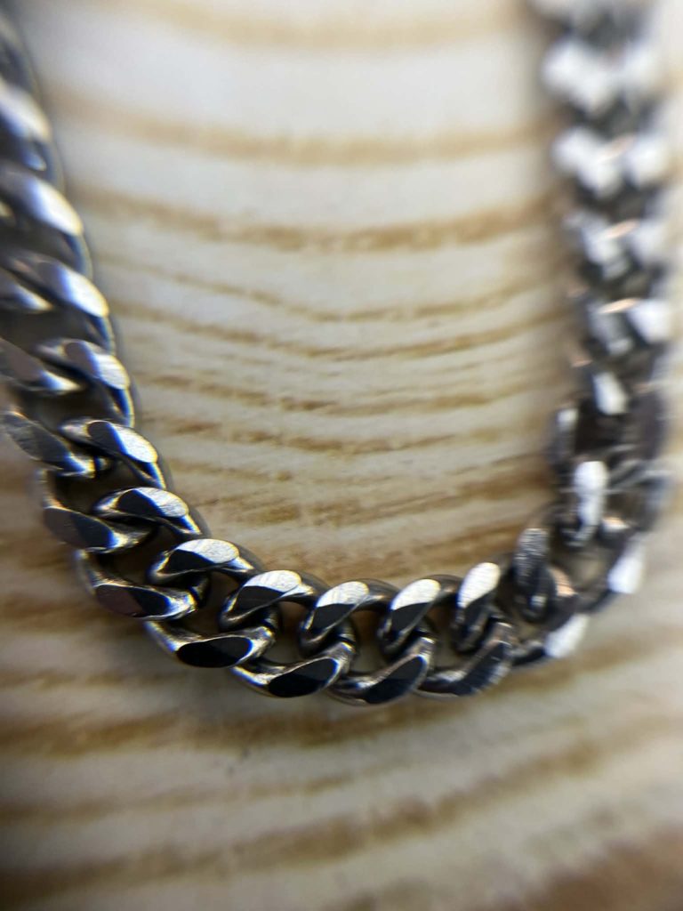 ✨ UShine.gr: Ατσάλινο κολιέ chunky αλυσίδα με γυαλιστερό φινίρισμα No 1298