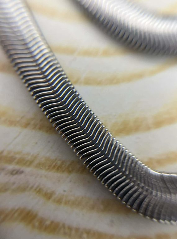 ✨ UShine.gr: Ατσάλινο κολιέ φίδι (snake chain) σε ασημί απόχρωση No 1299