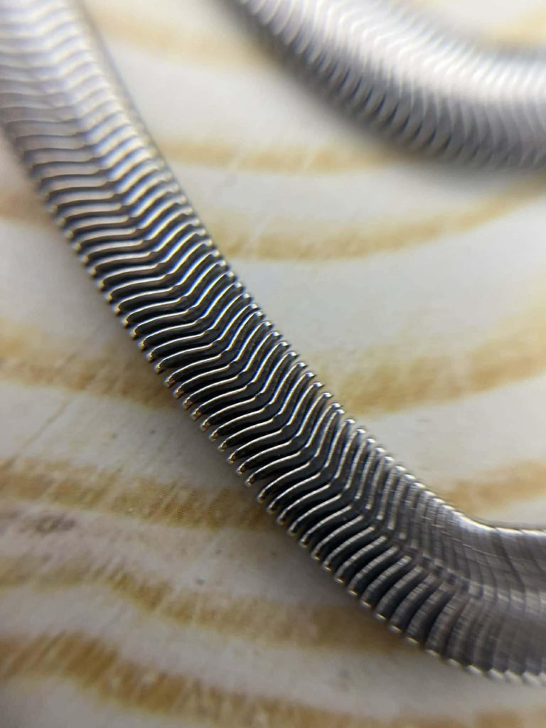 ✨ UShine.gr: Ατσάλινο κολιέ φίδι (snake chain) σε ασημί απόχρωση No 1299