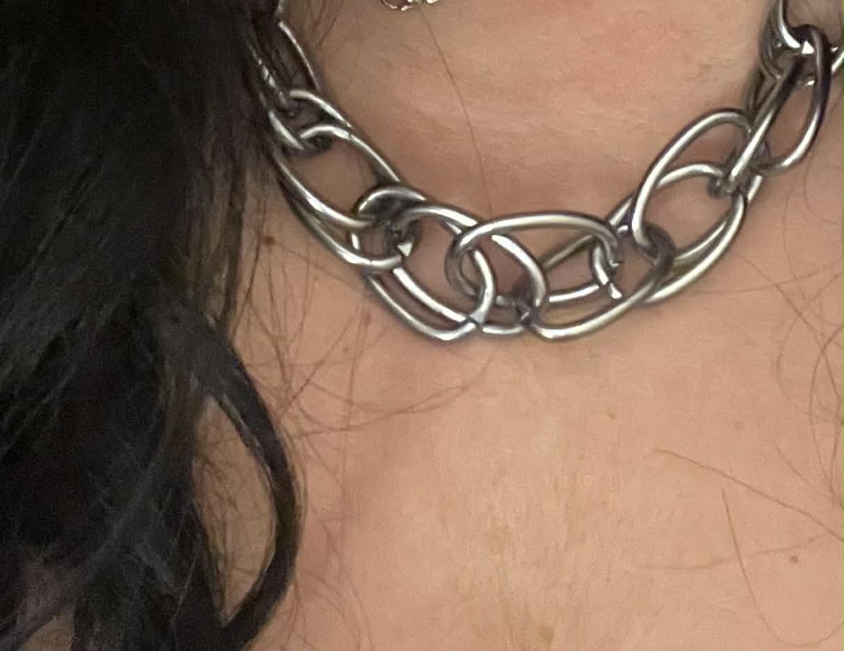 ✨ UShine.gr: Ατσάλινο κολιέ chunky αλυσίδα με μεγάλους κρίκους No 1301