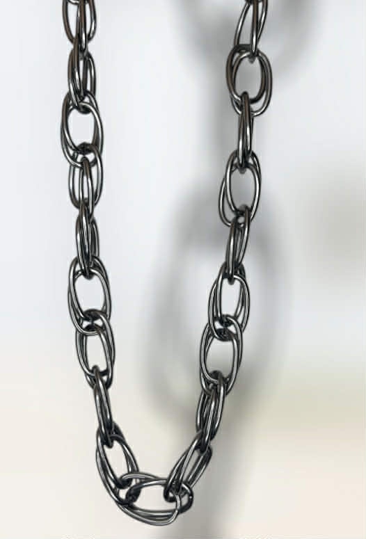 ✨ UShine.gr: Ατσάλινο κολιέ chunky αλυσίδα με μεγάλους κρίκους No 1301