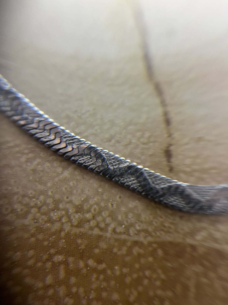 ✨ UShine.gr: Ατσάλινο κολιέ snake αλυσίδα σε ασημί τόνο No 1306