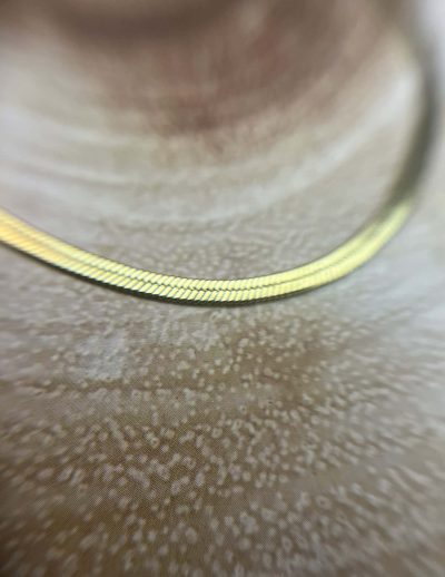 ✨ UShine.gr: Ατσάλινο κολιέ snake chain σε χρυσό τόνο No 1307