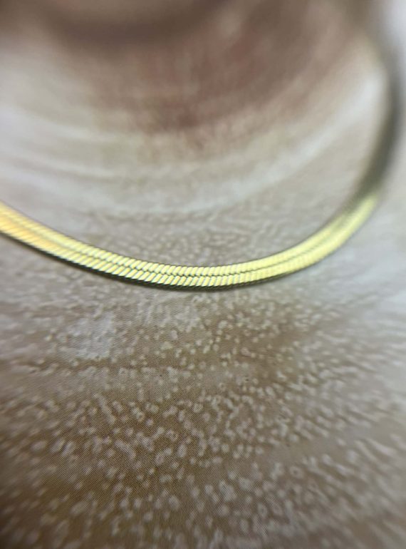 ✨ UShine.gr: Ατσάλινο κολιέ snake chain σε χρυσό τόνο No 1307