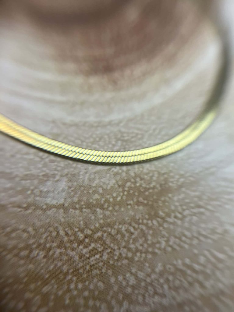 ✨ UShine.gr: Ατσάλινο κολιέ snake chain σε χρυσό τόνο No 1307