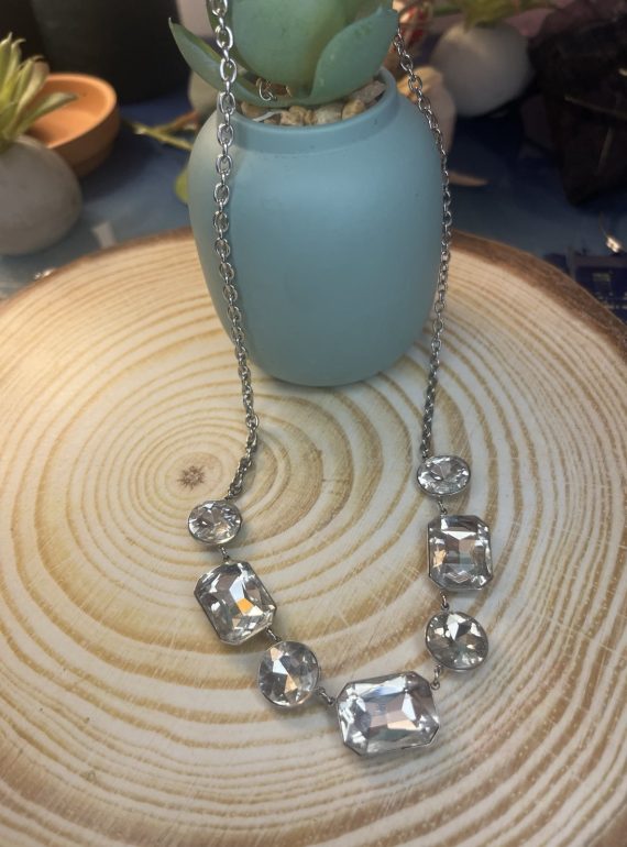 ✨ UShine.gr: Χειροποίητο κολιέ με διαφανείς κρυστάλλους No 1308