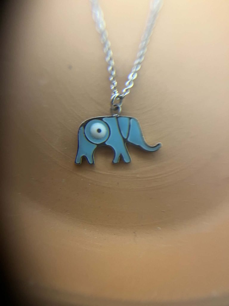 ✨ UShine.gr: Ατσάλινο κολιέ με μαργαριτάρι & τυρκουάζ λεπτομέρειες No 1319