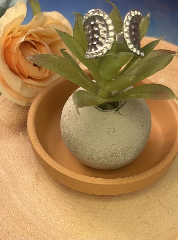 ✨ UShine.gr: Ατσάλινο Δαχτυλίδι Double Leaf με Κρύσταλλα (Ασημί) No 1321