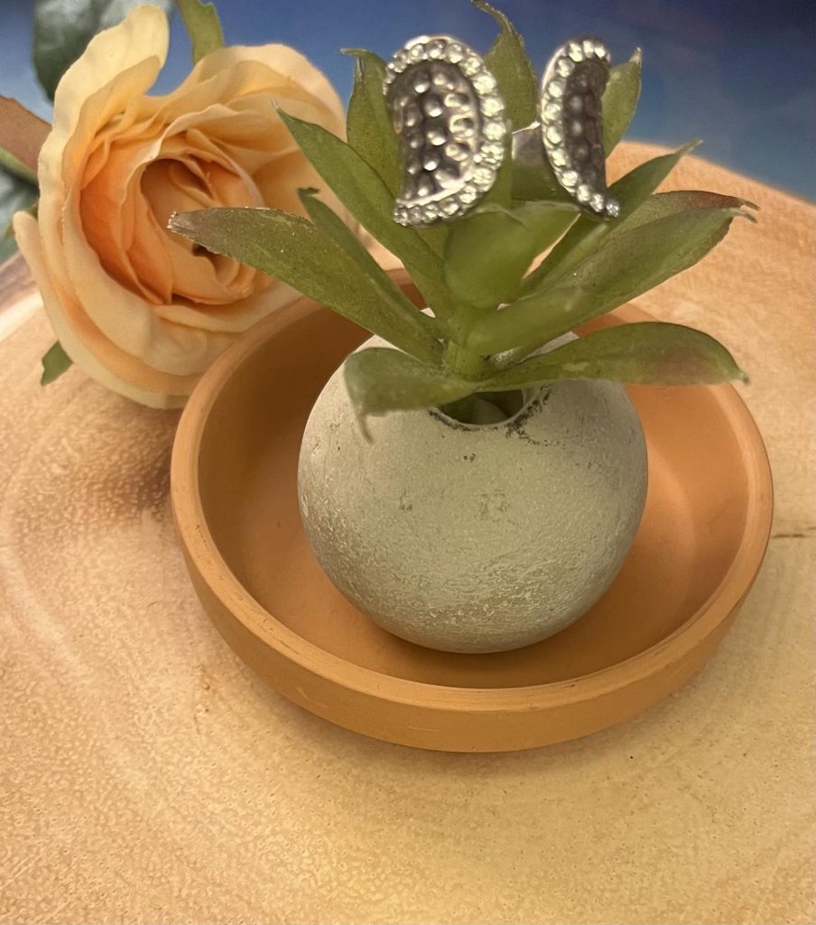 ✨ UShine.gr: Ατσάλινο Δαχτυλίδι Double Leaf με Κρύσταλλα (Ασημί) No 1321